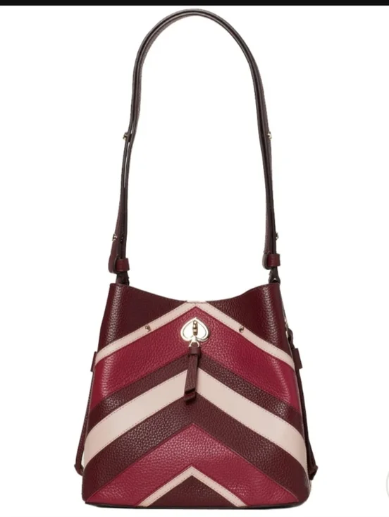 Kate Spade 2 PC SET - Marti Chevron Bucket Bag & Wallet - Picture 4 of 16